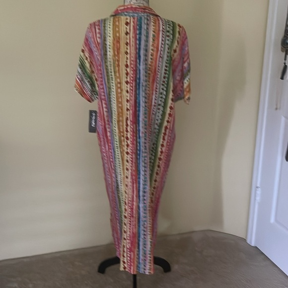 NWT Jams World Cape Candy Stripe Rayon Dress – Size Medium | Vibrant & Flowy - Picture 2 of 5